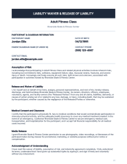 Liability Waiver preview
