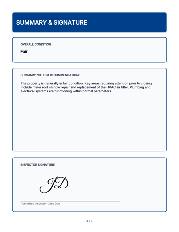 Property Inspection preview page 4